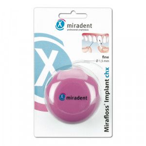 MIRADENT Zahnseide Mirafloss Implant CHX fine